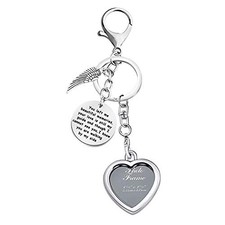 Memory Keychain for Loss Picture Frame Gift You Left Me Beautiful Memories