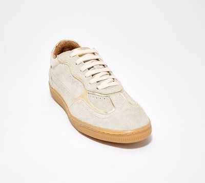 Miz Mooz Suede Lace Up Sneakers Rydell Latte Suede 41 New
