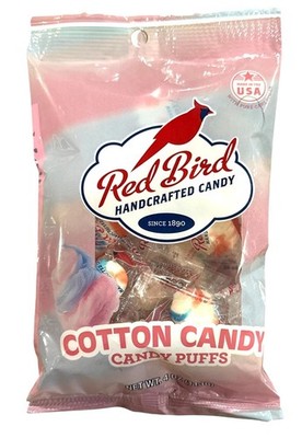 4 oz RED BIRD Handcrafted Cotton Candy Puffs Easter Treats Individually Wrapped