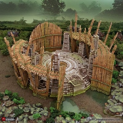 Bamboo Arena - The Gloaming Swamps - Printable Scenery - Terrain, Wargaming, D&D