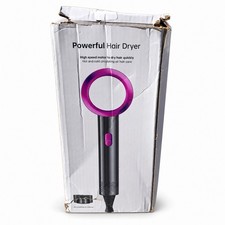 Powerful Hair Dryer Black & Purple High Speed Motor Hot & Cold Air