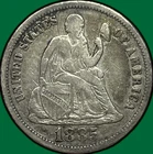1885-S Seated Liberty Dime Choice Very Fine VF+ Coin #29985
