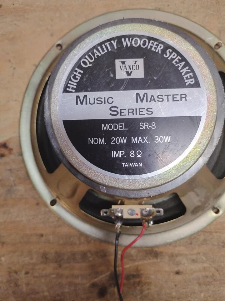 Vintage Vanco 8 pulgadas 8 ohmios modelo SR-8 Music Masters serie ¡HAZ OFERTA! Foto 2 de 4