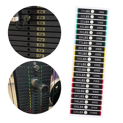 Weight Stack Labels 11-220lbs/5-100kg Number Stickers for Gym Sporting ...