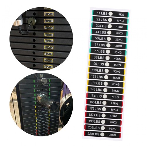 Weight Stack Labels 11-220lbs/5-100kg Number Stickers for Gym Sporting ...