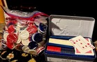 Mix Lot Of 2 /Big Bag of vtg Poker Chips /Deluxe Cards Poker Chips And Dice Set — photo 2