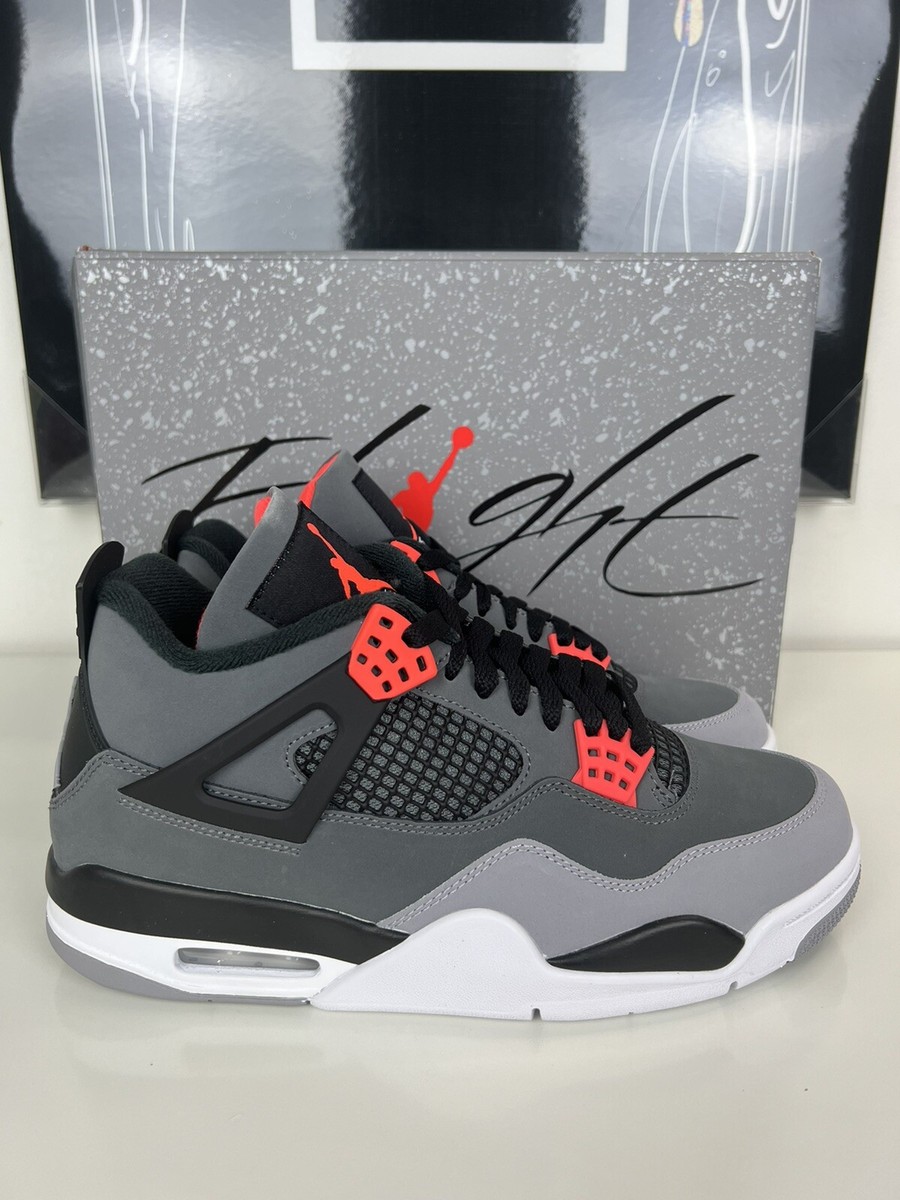 Air Jordan 4 Retro Dark Grey Infrared DH6927-061 Men's Size 8