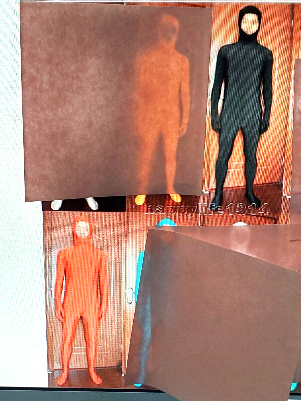 NWOT Morphsuit Morph Suit UNISEX M Spandex Open Face Costume pick RED or BLACK