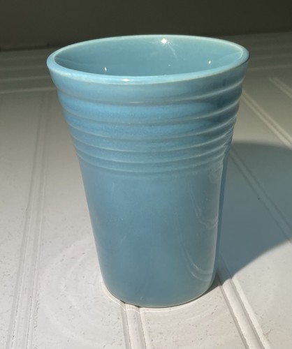 Bicchiere acqua vintage Homer Laughlin Fiesta blu turchese 4,5"