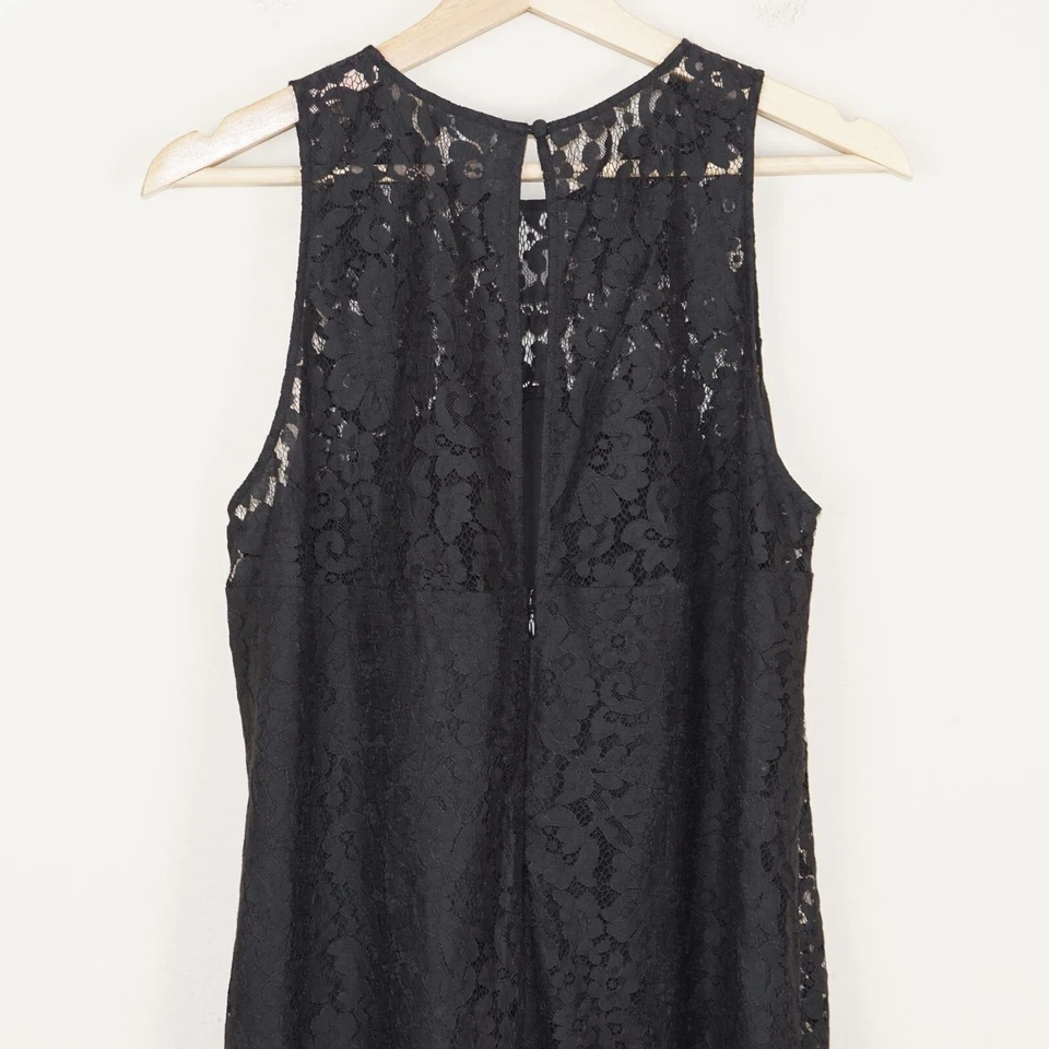 Mini vestido recto de encaje negro Joie Fahfia para mujer talla L Foto 3 de 4