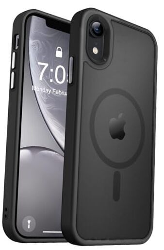 Strong Magnetic for iPhone XR Phone Case, [Compatible iPhone XR 6.1inch Black