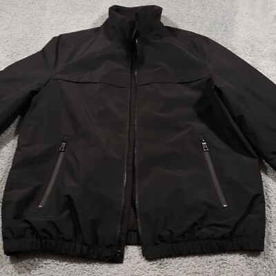 専用1 Nautica Jacket Mens Size Large Black Fleece Lined Outdoor Rain