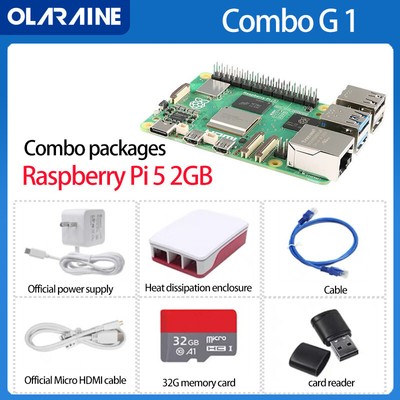 Raspberry Pi 5 2GB RAM maximum capacity 2 GB Frequency 2.4 G Combo packages G1