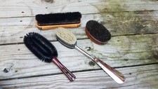 Vintage Shoe Care Kit Brushes