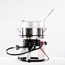 King Kooker 1217 12? Bolt Together Outdoor Cooker with Aluminum Fry Pan, One