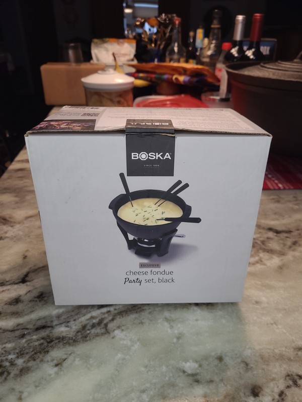 Boska Cast Iron Cheese Chocolate Fondue Set with Forks NEW UNused open box