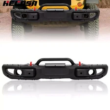 10th Anniversary Style Front Black Bumper for Jeep JK Wrangler Rubicon 2007-2018
