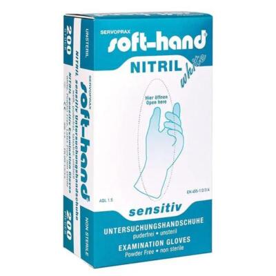 200 SOFT-HAND Nitril White Sensitive Untersuchungshandschuhe Puderfrei