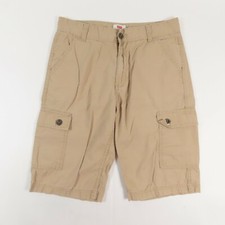 Levis Boys Shorts Size 18 Tan Flat Front Cargo