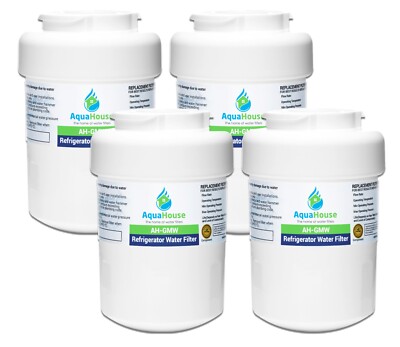 4x AquaHouse kompatibler Wasserfilter für GE MWF Kühl-Gefrierkombination & Hotpoint HWF