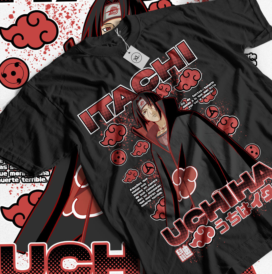 Naruto Itachi Uchiha T-shirt Pain Akatsuki Horror Anime Gift T