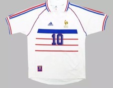 Zidane 10 Official Jersey Away 1998 World Cup France Away Retro XL