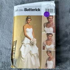 Butterick B5184 Wedding Gown Dress Sewing Pattern Size 16-22 Tiered Bridal