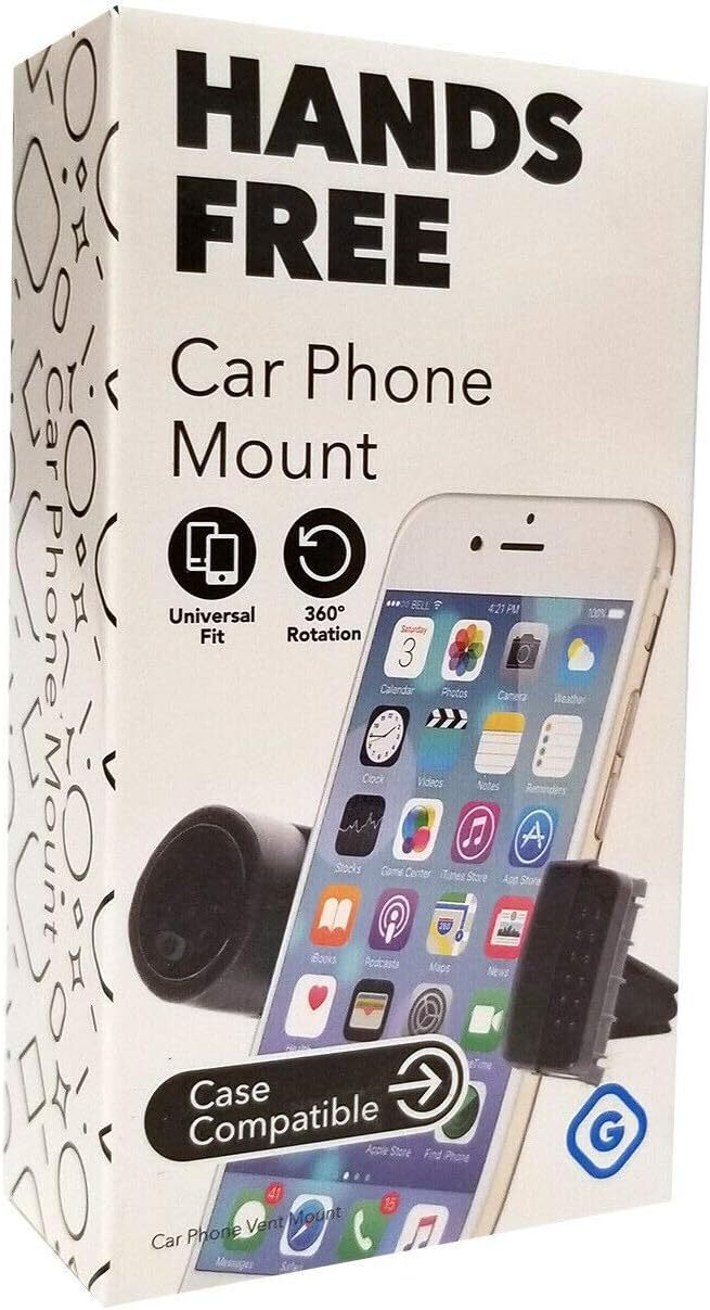 Car Phone Mount Air Vent Universal Holder Cradle Gems Compatible with Black-image