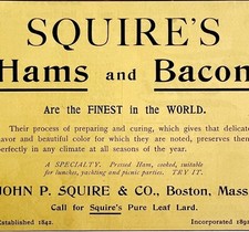Squire's Hams And Bacon 1894 Advertisement Victorian Finest Food 3 ADBN1h