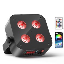 LED 4x25W RGBWA UV Par Can Light Stage Lighting DMX Party DJ Disco Show w/Remote