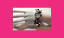 LIZ CLAIBORNE LADIES’ QUARTZ WRISTWATCH CHA CHA CHARM BRACELET RUNNING VINTAGE