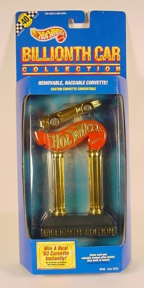 Hot Wheels Billionth Car Collection Gold Custom Corvette Convertible