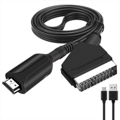 HDMI auf zu SCART Kabel Konverterkabel 1080P/720P Kompakter Audio Video Adapter