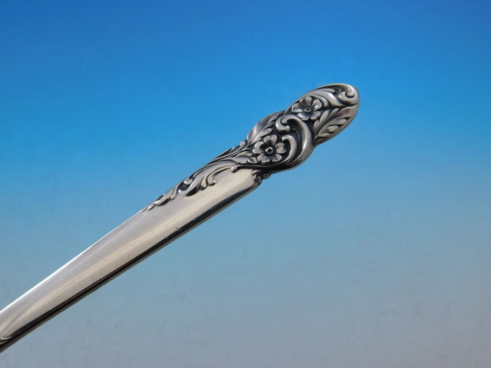 Rose of Sharon de Frank Whiting plata esterlina tamaño regular ajuste de lugar 4 piezas Foto 3 de 4