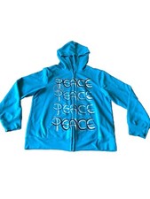 Total Girl Full Zip Long Sleeve Hoodie Youth Blue Size XL X-Large 18 Light GUC