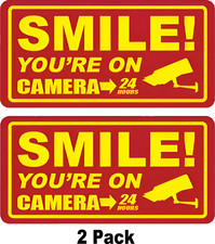 2x Camera Security sticker Decal