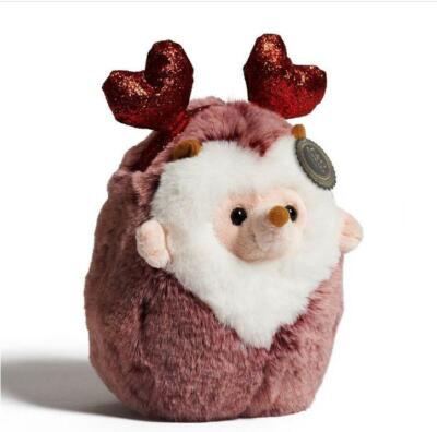 FAO Schwarz Hedgehog with RED Heart Boppers 6'' Stuffed Animal