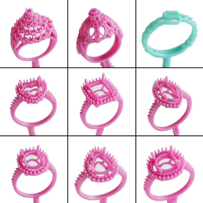 9PC Set Ring Wax Casting Floral Wax Patterns Molds for Lost Wax
