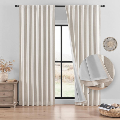 100% Blackout Linen Curtains/Drape
