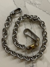Biker Wallet Chain, Stainless Steel Carabiners, Fat Link Chain, 24-3/4  , 60.96cm