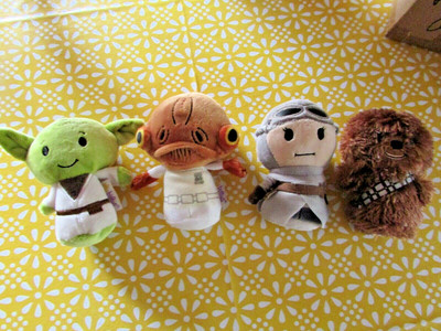 STAR WARS:Hallmark itty bittys 4 Plüsch-Püppchen,Neu!Rarität!