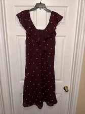 A Pea in the Pod Purple/Maroon Floral Maternity Dress Size Small New With Tags