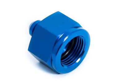 Reduzieradapter Dash 10 zu Dash 6 / AN / JIC Innengewinde/Außengewinde Blau