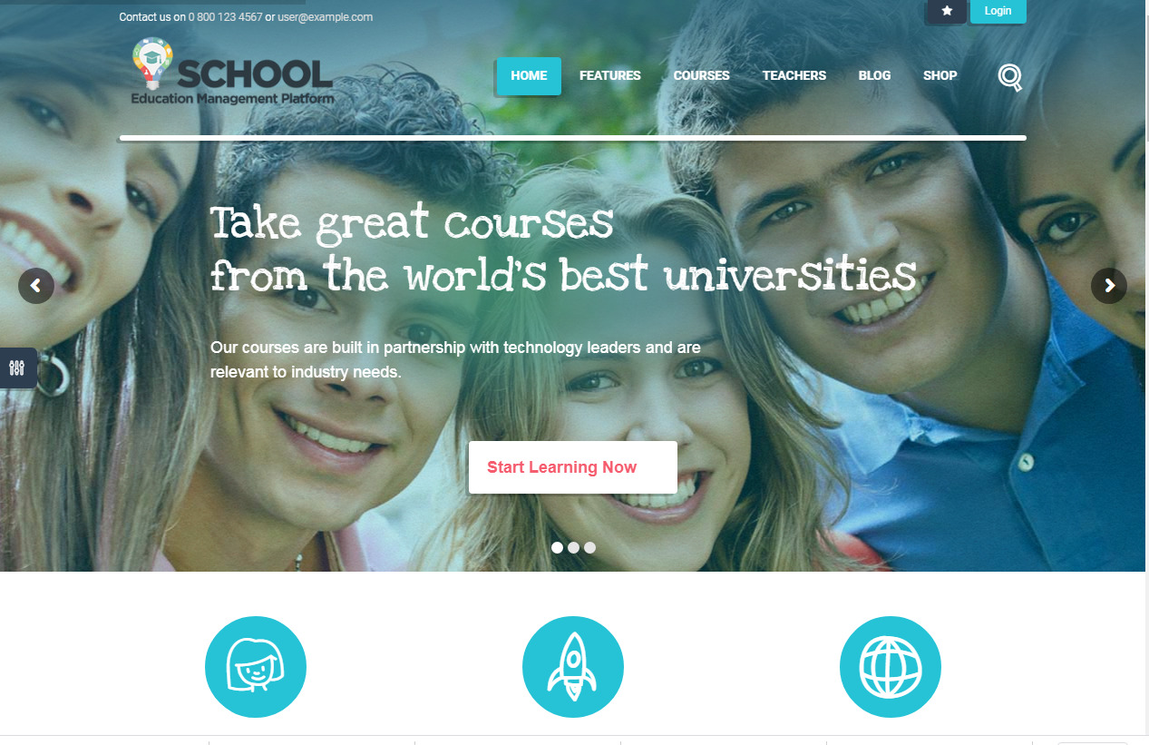 School Management Website Sell your courses Online / offline Hosting / Setup