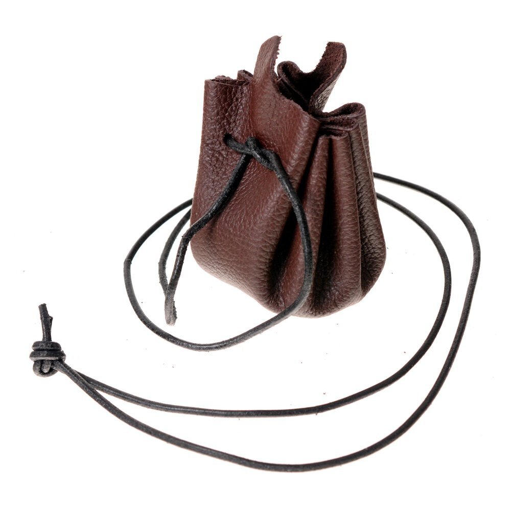 Lederbeutel Mjölnir - klein Leder Säckchen Beutel Mittelalter Leather bag