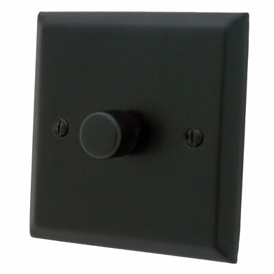 G&H SFB521 Spectrum Plate Matt Schwarz 1 Gang 1 oder 2 Wege LED Dimmschalter