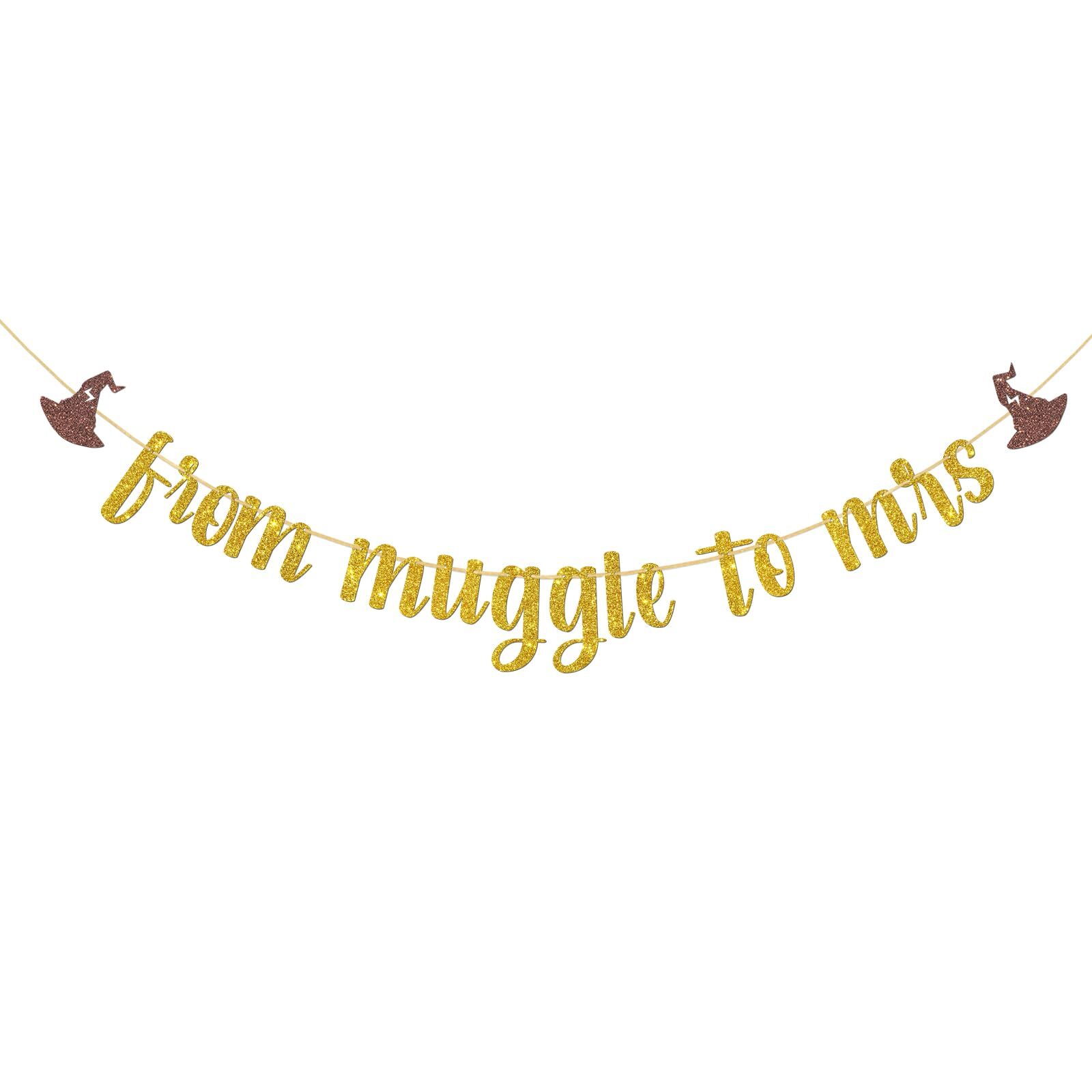 Dalaber from Muggle to Mrs Banner Wizard Bridal Shower Decoration Wizard Wedd...