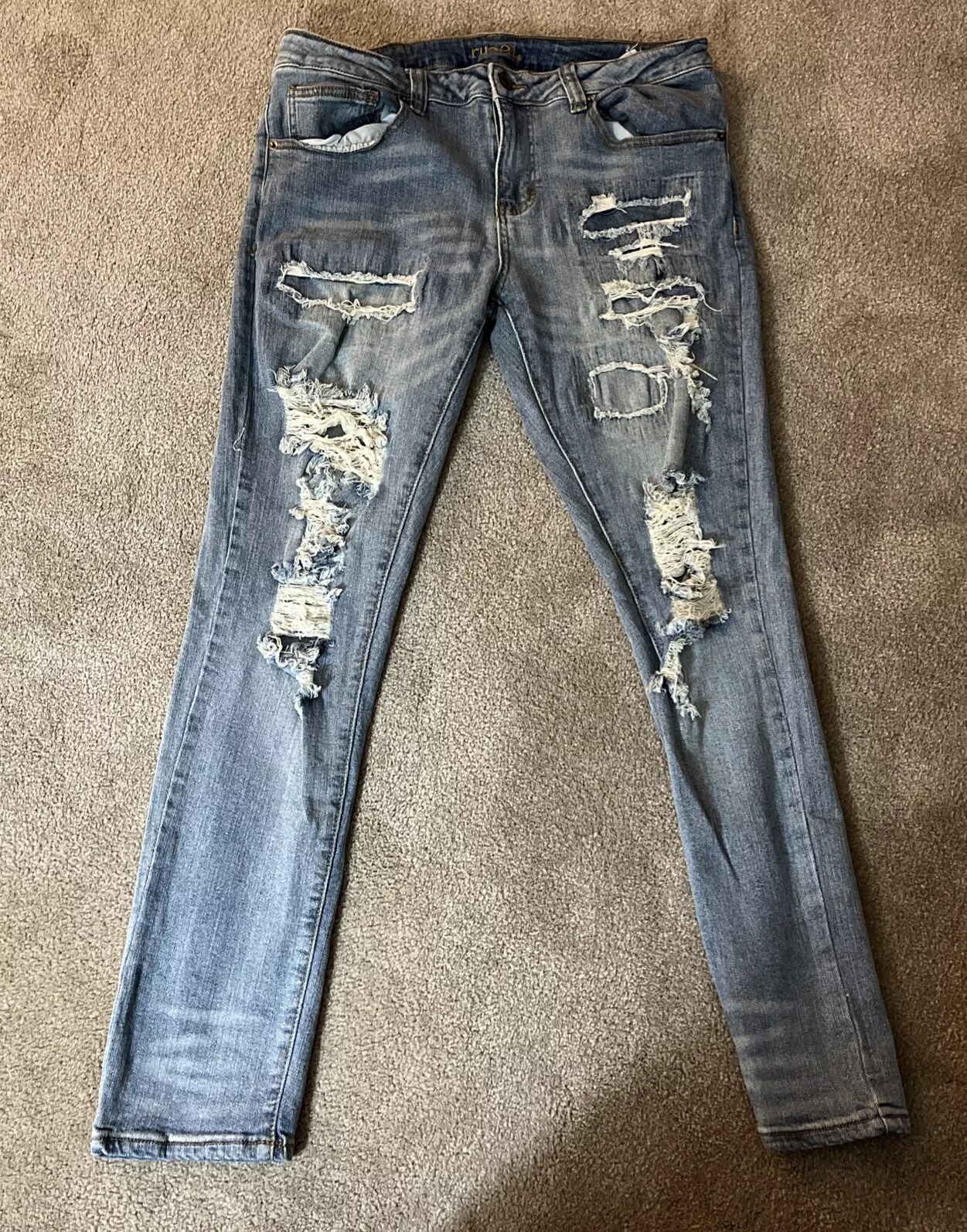 Jean premium homme Rue21 34x32 Supreme Flex bleu vieilli Rn 70829