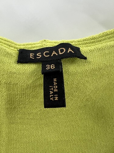 Maglione senza maniche Escada donna misto lana seta verde taglia 36 (S) ottime condizioni - Foto 3 di 7