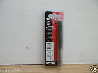 TREND PRO 3/75 3/75X1/2TC 12 MM GERADE OBERFRÄSE FRÄSER BIT 1/2 ZOLL SCHAFT